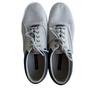 Men's Tommy Hilfiger Phillie Sneaker Gray Canvas Skate Shoe Boat Shoe Sz 10